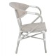 ΠΟΛΥΘΡΟΝΑ ΑΛΟΥΜΙΝΙΟΥ CLAY BAMBOO LOOK ΓΚΡΙ ΠΑΤΙΝΑ ΜΕ TEXTLINE FB95108 57x57x83cm