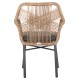 ΠΟΛΥΘΡΟΝΑ FB96048.03 ΑΛΟΥΜΙΝΙΟ ΑΝΘΡΑΚΙ-P.E. RATTAN ΜΠΕΖ-ΜΑΞΙΛΑΡΙ ΑΝΘΡΑΚΙ