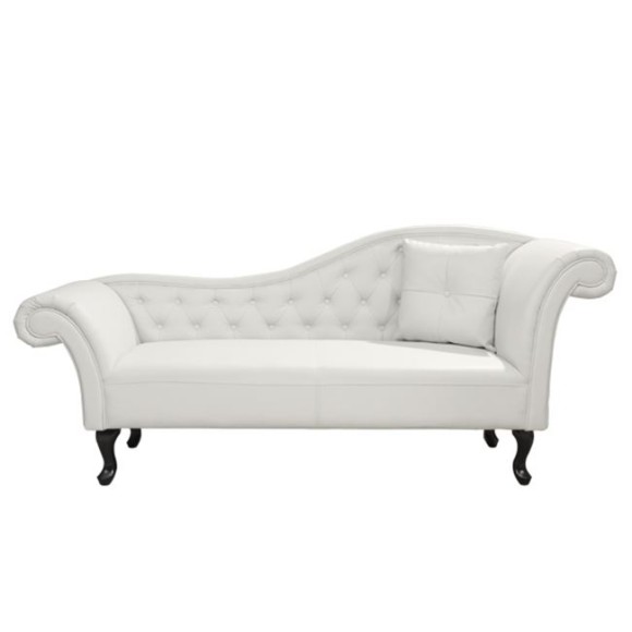 ΑΝΑΚΛΙΝΔΡΟ T.CHESTERFIELD FB93008.02 PU ΛΕΥΚΟ-ΜΑΥΡΑ ΠΟΔΙΑ(ΔΕΞΙ)190x61x84Yεκ