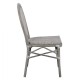 ΚΑΡΕΚΛΑ ΑΛΟΥΜΙΝΙΟΥ BAMBOO LOOK ΠΑΤΙΝΑ ΓΚΡΙ ΜΕ TEXTLINE 45x57x88 εκ. FB95109