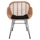 ΠΟΛΥΘΡΟΝΑ ΜΕ ΜΑΞΙΛΑΡΙ ΜΕΤΑΛΛΙΚΗ FB95450 ΜΕ WICKER ΜΠΕΖ 57,5x59x81Υ εκ.