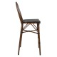 ΣΚΑΜΠΟ ΑΛΟΥΜΙΝΙΟΥ FB95059 BAMBOO LOOK ΚΑΦΕ ΜΕ TEXTLINE 44x52x115Υεκ