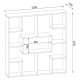 ΒΙΒΛΙΟΘΗΚΗ ΜΕΛΑΜΙΝΗΣ FB99029.01 ΛΕΥΚΗ 120x22x123,6Υ εκ.
