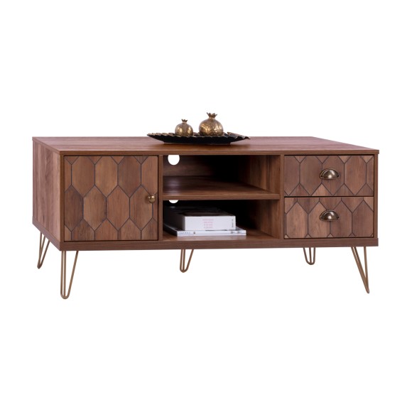 ΕΠΙΠΛΟ TV FB98674 ΣΕ ΚΑΡΥΔΙ ΑΠΟΧΡΩΣΗ ΜΕ ΧΡΥΣΟ 130x39,5x51Y εκ.