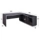 ΓΡΑΦΕΙΟ ΕΠΑΓΓΕΛΜΑΤΙΚΟ ΔΕΞΙΑ ΓΩΝΙΑ FB92086R 180X170X76Υ εκ.