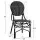 ΚΑΡΕΚΛΑ ΑΛΟΥΜΙΝΙΟΥ BAMBOO LOOK ΜΕ WICKER ΜΑΥΡΟ ΛΕΥΚΟ FB95792.02 46x60x96 εκ.