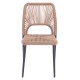 ΚΑΡΕΚΛΑ ΑΛΟΥΜΙΝΙΟΥ ΓΚΡΙ ΜΕ P.E.TWIST RATTAN ΜΠΕΖ FB95770.02 45x63x82Υ εκ.