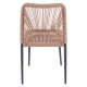 ΚΑΡΕΚΛΑ ΑΛΟΥΜΙΝΙΟΥ ΓΚΡΙ ΜΕ P.E.TWIST RATTAN ΜΠΕΖ FB95770.02 45x63x82Υ εκ.