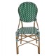 ΚΑΡΕΚΛΑ ΑΛΟΥΜΙΝΙΟΥ ΜΕ WICKER ΠΡΑΣΙΝΟ ΛΕΥΚΟ FB95792.01 47x55x98 εκ.