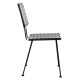 ΚΑΡΕΚΛΑ ΜΕΤΑΛΛΙΚΗ FB95693 ΜΕ WICKER ΜΑΥΡΟ ΛΕΥΚΟ 46x56x88Υ εκ.