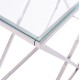 ΚΟΝΣΟΛΑ HOLLAND FB98622.01 ΜΕ ΓΥΑΛΙ ΚΑΙ ΒΑΣΗ ΧΡΩΜΙΟΥ 120X40Χ78 EK.