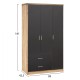 ΝΤΟΥΛΑΠΑ 3ΦΥΛΛΗ ME 2 ΣΥΡΤΑΡΙΑ FB9340.04 SONAMA ΜΕ ΓΚΡΙ 89x42,5Χ181εκ.
