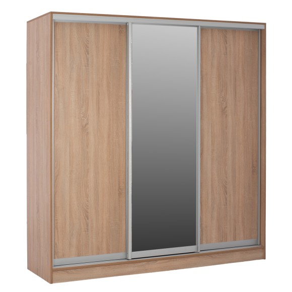 ΝΤΟΥΛΑΠΑ 3ΦΥΛΛΗ ΣΥΡΟΜΕΝΗ ΜΕ ΚΑΘΡΕΠΤΗ SONAMA OAK FB92435  200X60X210Υεκ