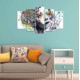 ΠΕΝΤΑΠΤΥΧΟΣ ΠΙΝΑΚΑΣ MDF MODERN DAZZLING BEAUTY GIRL FACE FB97206.04 100X60x3 εκ.