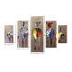 ΠΙΝΑΚΑΣ ΠΕΝΤΑΠΤΥΧΟ MDF COLORFUL ZEBRAS 82Χ56x3 FB97207.03