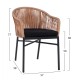 ΠΟΛΥΘΡΟΝΑ ΑΛΟΥΜΙΝΙΟΥ FB95698.01 ΑΝΘΡΑΚΙ ΜΕ ΜΠΕΖ WICKER 57x58x77Υ εκ.