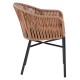 ΠΟΛΥΘΡΟΝΑ ΑΛΟΥΜΙΝΙΟΥ FB95698.01 ΑΝΘΡΑΚΙ ΜΕ ΜΠΕΖ WICKER 57x58x77Υ εκ.