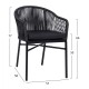 ΠΟΛΥΘΡΟΝΑ ΑΛΟΥΜΙΝΙΟΥ FB95698.02 ΜΑΥΡΗ & ΜΕ ΜΑΥΡΟ WICKER 57x58x77Υ εκ.