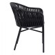 ΠΟΛΥΘΡΟΝΑ ΑΛΟΥΜΙΝΙΟΥ FB95698.02 ΜΑΥΡΗ & ΜΕ ΜΑΥΡΟ WICKER 57x58x77Υ εκ.