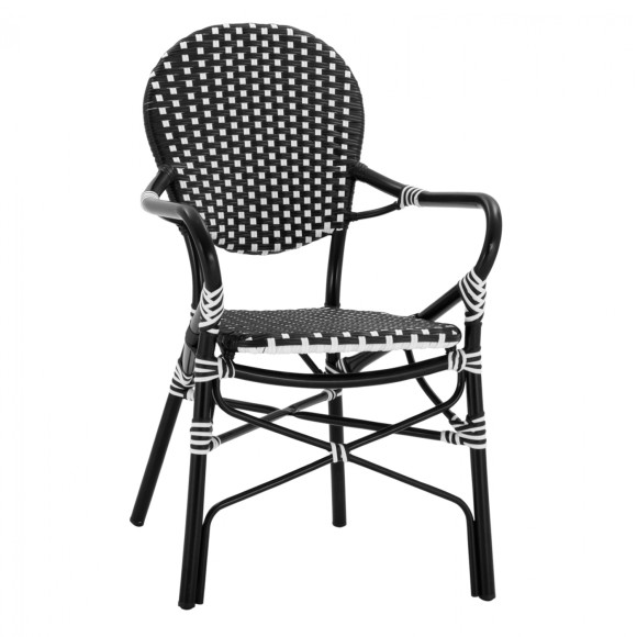 ΠΟΛΥΘΡΟΝΑ ΑΛΟΥΜΙΝΙΟΥ ΜΕ ΜΑΥΡΟ ΛΕΥΚΟ WICKER FB95793.02 56X63X96Y εκ.