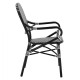 ΠΟΛΥΘΡΟΝΑ ΑΛΟΥΜΙΝΙΟΥ ΜΕ ΜΑΥΡΟ ΛΕΥΚΟ WICKER FB95793.02 56X63X96Y εκ.