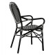 ΠΟΛΥΘΡΟΝΑ ΑΛΟΥΜΙΝΙΟΥ ΜΕ ΜΑΥΡΟ ΛΕΥΚΟ WICKER FB95793.02 56X63X96Y εκ.
