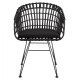 ΠΟΛΥΘΡΟΝΑ ΤΥΠΟΥ ΦΩΛΙΑ ΜΕΤΑΛΛΙΚΗ FB95456.02 ΜΕ WICKER ΜΑΥΡΟ 59Χ56,5Χ83Υ εκ.