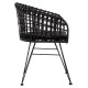 ΠΟΛΥΘΡΟΝΑ ΤΥΠΟΥ ΦΩΛΙΑ ΜΕΤΑΛΛΙΚΗ FB95456.02 ΜΕ WICKER ΜΑΥΡΟ 59Χ56,5Χ83Υ εκ.