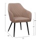 ΠΟΛΥΘΡΟΝΑΚΙ FB98522.07 ΜΕ ΥΦΑΣΜΑ ΜΠΕΖ & PU ΜΠΕΖ 57x63x83Υ εκ. - 2τμχ