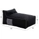 ΠΟΥΦ FB95772.02 ΜΕ TEXTILINE ΜΑΥΡΟ ΚΑΙ ΛΕΥΚΟ ΡΕΛΙ 88x128x40-60Υ εκ.