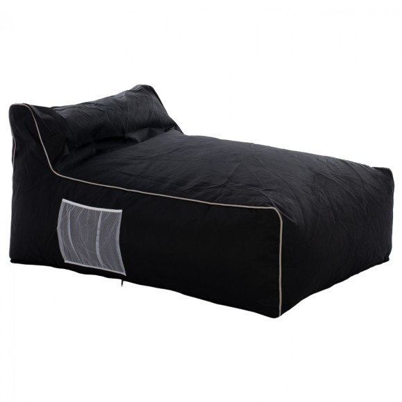 ΠΟΥΦ FB95772.02 ΜΕ TEXTILINE ΜΑΥΡΟ ΚΑΙ ΛΕΥΚΟ ΡΕΛΙ 88x128x40-60Υ εκ.