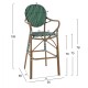 ΣΚΑΜΠΟ ΑΛΟΥΜΙΝΙΟΥ ΜΕ WICKER ΠΡΑΣΙΝΟ ΛΕΥΚΟ FB95794.01 56x60x126 εκ.