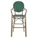 ΣΚΑΜΠΟ ΑΛΟΥΜΙΝΙΟΥ ΜΕ WICKER ΠΡΑΣΙΝΟ ΛΕΥΚΟ FB95794.01 56x60x126 εκ.