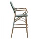 ΣΚΑΜΠΟ ΑΛΟΥΜΙΝΙΟΥ ΜΕ WICKER ΠΡΑΣΙΝΟ ΛΕΥΚΟ FB95794.01 56x60x126 εκ.