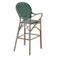 ΣΚΑΜΠΟ ΑΛΟΥΜΙΝΙΟΥ ΜΕ WICKER ΠΡΑΣΙΝΟ ΛΕΥΚΟ FB95794.01 56x60x126 εκ.