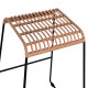 ΣΚΑΜΠΟ ΜΕΤΑΛΛΙΚΟ FB95641 ΜΕ WICKER ΣΕ ΜΠΕΖ ΑΠΟΧΡΩΣΗ 49x50x76 εκ.