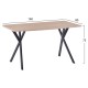 ΤΡΑΠΕΖΙ FB98550.01 ΜΕ MDF ΕΠΙΦΑΝΕΙΑ SONAMA & ΜΕΤΑΛΛΙΚΑ ΠΟΔΙΑ 140X80X75Υ εκ.