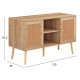 ΕΠΙΠΛΟ TV ΜΕΛΑΜΙΝΗΣ ΜΕ ΠΟΡΤΕΣ RATTAN FB99223.11 ΣΕ ΧΡΩΜΑ ΦΥΣΙΚΟ 120x39x56,5Υεκ.