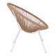ΠΟΛΥΘΡΟΝΑ ACAPULCO Τ. ΦΩΛΙΑ ΜΕΤΑΛΛΟ ΛΕΥΚΟ ΜΕ TWISTED WICKER FB95871.02 70x73x79 εκ.