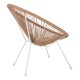 ΠΟΛΥΘΡΟΝΑ ACAPULCO Τ. ΦΩΛΙΑ ΜΕΤΑΛΛΟ ΛΕΥΚΟ ΜΕ TWISTED WICKER FB95871.02 70x73x79 εκ.