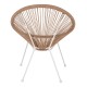 ΠΟΛΥΘΡΟΝΑ ACAPULCO Τ. ΦΩΛΙΑ ΜΕΤΑΛΛΟ ΛΕΥΚΟ ΜΕ TWISTED WICKER FB95871.02 70x73x79 εκ.