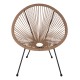 ΠΟΛΥΘΡΟΝΑ ACAPULCO Τ. ΦΩΛΙΑ ΜΕΤΑΛΛΟ ΜΑΥΡΟ ΜΕ TWISTED WICKER FB95871.01 70x73x79 εκ.