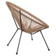 ΠΟΛΥΘΡΟΝΑ ACAPULCO Τ. ΦΩΛΙΑ ΜΕΤΑΛΛΟ ΜΑΥΡΟ ΜΕ TWISTED WICKER FB95871.01 70x73x79 εκ.