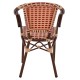 ΠΟΛΥΘΡΟΝΑ ΑΛΟΥΜΙΝΙΟΥ BAMBOO LOOK ΣΕ ΜΠΕΖ ΚΑΙ ΚΟΚΚΙΝΟ FB95818.01 54x56x80 εκ.