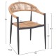 ΠΟΛΥΘΡΟΝΑ ΑΛΟΥΜΙΝΙΟΥ FB95854.02 ΑΝΘΡΑΚΙ PΕ RATTAN ΜΠΕΖ 56x55,5x78Υ εκ.