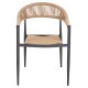 ΠΟΛΥΘΡΟΝΑ ΑΛΟΥΜΙΝΙΟΥ FB95854.02 ΑΝΘΡΑΚΙ PΕ RATTAN ΜΠΕΖ 56x55,5x78Υ εκ.