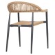 ΠΟΛΥΘΡΟΝΑ ΑΛΟΥΜΙΝΙΟΥ FB95854.02 ΑΝΘΡΑΚΙ PΕ RATTAN ΜΠΕΖ 56x55,5x78Υ εκ.
