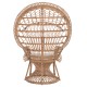 ΠΟΛΥΘΡΟΝΑ FB99342 RATTAN ΣΕ ΦΥΣΙΚΟ-ΜΑΞΙΛΑΡΙ ΜΠΕΖ 114x72x150Yεκ.