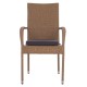 ΠΟΛΥΘΡΟΝΑ ΜΕΤΑΛΛΙΚΗ ANISHA FB95685.02 ΜΕ ΜΑΞΙΛΑΡΙ WICKER ΚΑΦΕ-ΜΟΚΑ ΣΤΟΙΒ/ΜΕΝΗ 56x60x94 εκ.