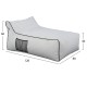 ΠΟΥΦ FB95772.01 ΜΕ TEXTILINE ΛΕΥΚΟ ΚΑΙ ΜΑΥΡΟ ΡΕΛΙ 88x128x40-60Υ εκ. Β ΔΙΑΛΟΓΗΣ